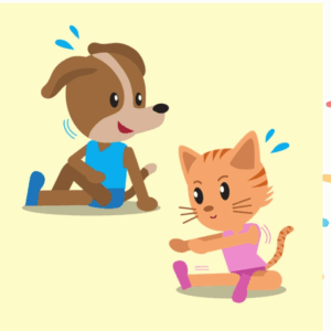 cartoons stretching
