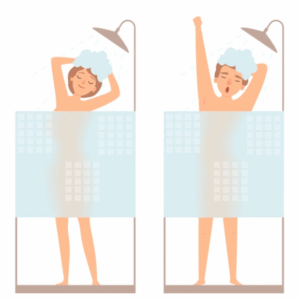 2 people in the shower