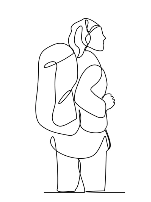 Woman with a Back Pack